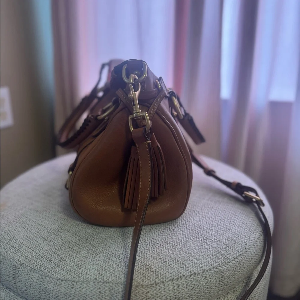 Dooney & Bourke Tan Leather Satchel - Picture 4 of 8